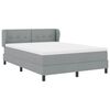 vidaXL Cama Box com colch&atilde;o Cinzento-claro 140 x 190 cm tecido
