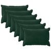 vidaXL Capa almofada 6 pcs HOUTEN Verde-Escuro 40 x 60 cm Veludo