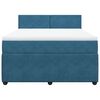 vidaXL Cama com molas/colch&atilde;o 160x200 cm veludo azul