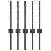 vidaXL Poste de Cerca Embutido 5 unid. Cinzento 80 cm