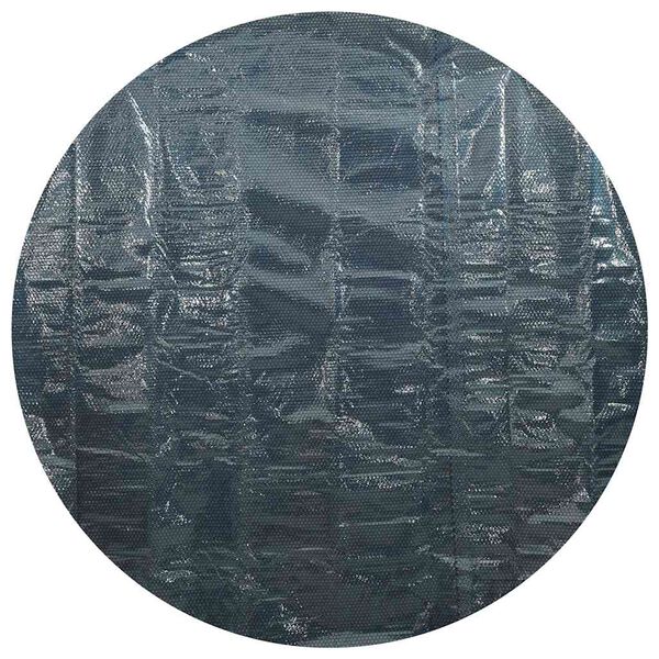 vidaXL Pel&iacute;cula p/ piscina PE solar flutuante 527 cm preto e azul