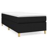 vidaXL Cama com molas/colch&atilde;o 90x190 cm tecido preto