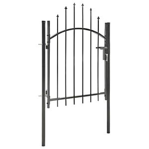 vidaXL Port&atilde;o de jardim Woerden a&ccedil;o 1x1m preto