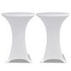 vidaXL Capa para mesa de p&eacute; el&aacute;stica &Oslash;70 cm 4 pcs branco