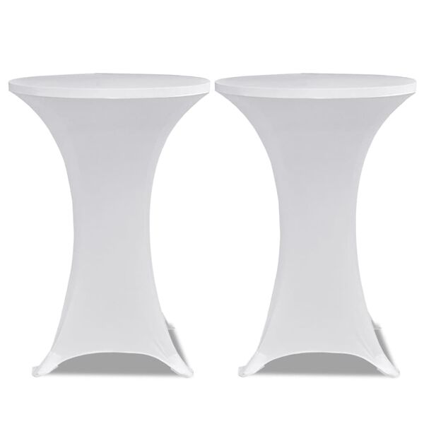 vidaXL Capa para mesa de p&eacute; el&aacute;stica &Oslash;70 cm 4 pcs branco