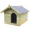 vidaXL Casota para c&atilde;o com telhado de abrir pinho impregnado
