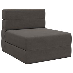 vidaXL Sof&aacute; Cama Dobr&aacute;vel Cinzento-Escuro 70 x 72 x 60 cm Tecido