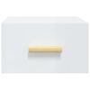 vidaXL Mesas de cabeceira parede 35x35x20 cm branco brilhante