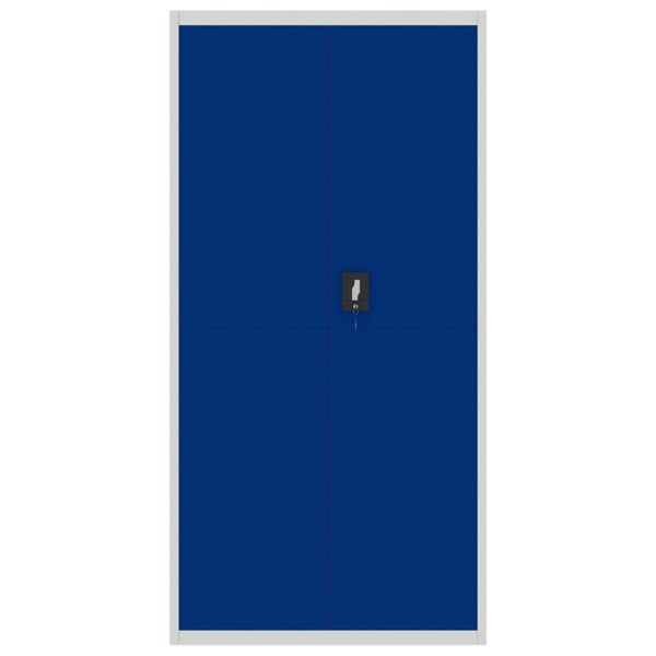 vidaXL Arquivador 90x40x180 cm a&ccedil;o cinzento-claro e azul