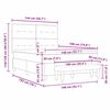 vidaXL Cama Box com colch&atilde;o Cinzento escuro 140 x 190 cm tecido
