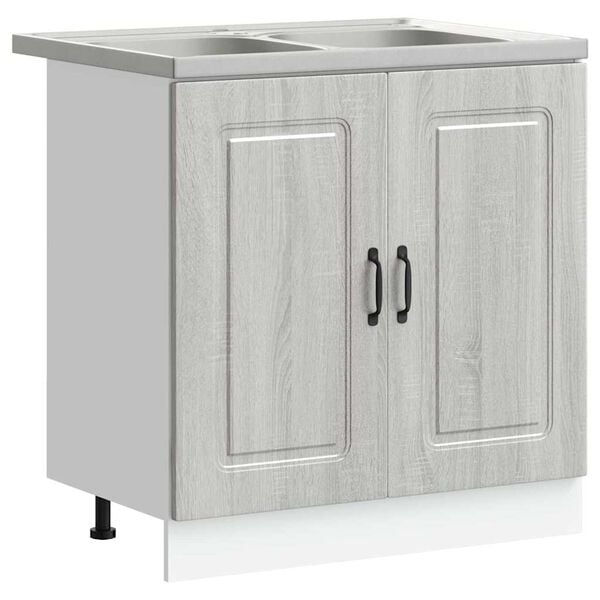 vidaXL Arm&aacute;rio de Cozinha Kalmar Cinza Sonoma 80 x 46 x 81,5 cm