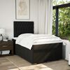 vidaXL Cama boxspring com colch&atilde;o 120x190 cm tecido preto