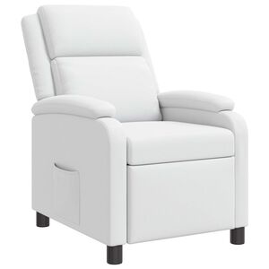 vidaXL Reclin&aacute;vel Branco Couro Sint&eacute;tico
