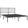vidaXL Estrutura de cama com cabeceira 140x190 cm metal preto