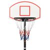 vidaXL Tabela de basquetebol 216-250 cm polietileno branco