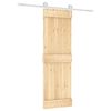 vidaXL Porta Deslizante Natural e Branco 70 x 210 cm