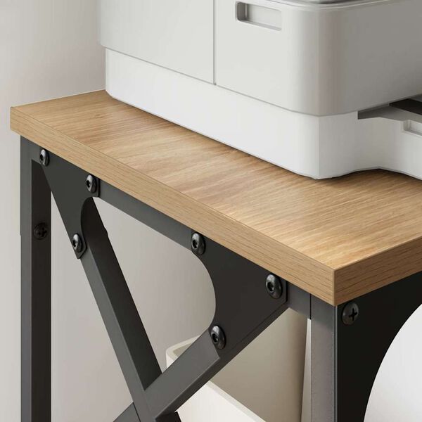 vidaXL Suporte para Impressora Carvalho Artesanal 40 x 30 x 31 cm