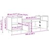 vidaXL Gabinete para TV Carvalho Artesanal 160 x 35 x 55 cm