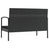 vidaXL 8 pcs conjunto lounge de jardim c/ almofad&otilde;es vime PE preto