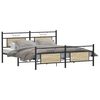 vidaXL Estrutura de cama sem colch&atilde;o 183x213cm metal carvalho sonoma