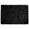vidaXL Tapete de de ovelha sint&eacute;tica TAFALLA Preto 140 x 200 cm