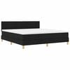 vidaXL Cama Box Spring LED com fitas LED Preto 180 x 200 cm tecido