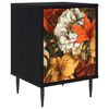 vidaXL Arm&aacute;rio de Cabeceira GENNEP Carvalho Preto 36 x 33 x 51 cm