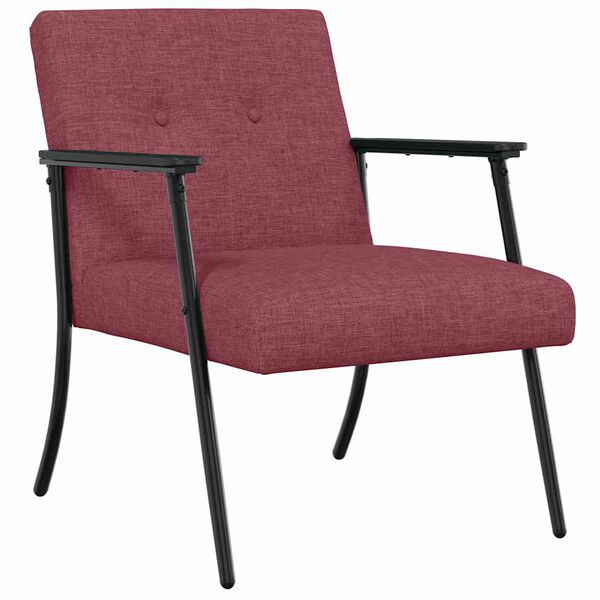 vidaXL poltrona Vinho Vermelho 59 x 75 x 78 cm tecido
