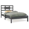 vidaXL Estrutura de cama 100x200 cm madeira maci&ccedil;a cinzento