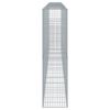 vidaXL Cesto gabião com cobertura 600x50x200 cm ferro galvanizado