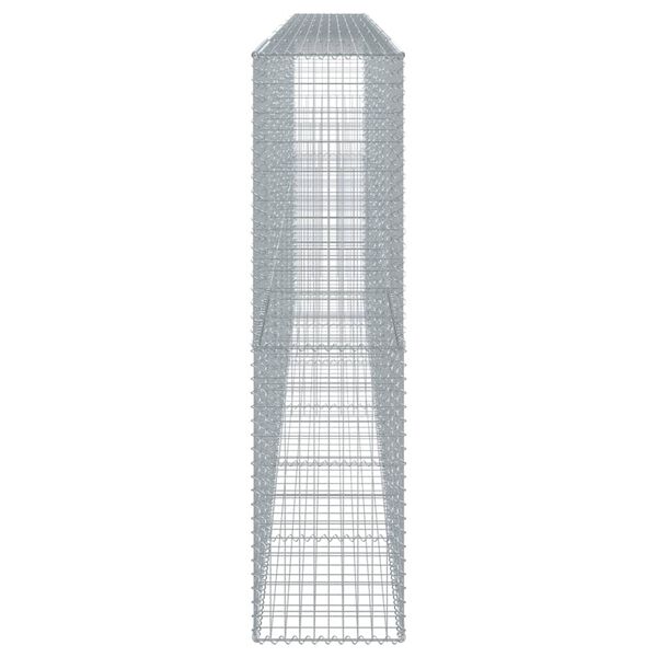 vidaXL Cesto gabião com cobertura 600x50x200 cm ferro galvanizado