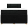 vidaXL Cama boxspring com colch&atilde;o 120x190 cm tecido preto