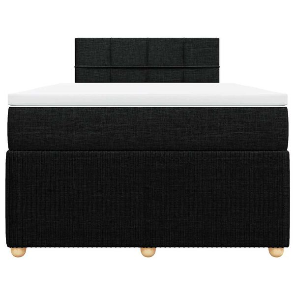 vidaXL Cama boxspring com colch&atilde;o 120x190 cm tecido preto