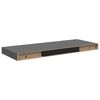 vidaXL Prateleira de parede suspensa 60x23,5x3,8 cm MDF cinzento