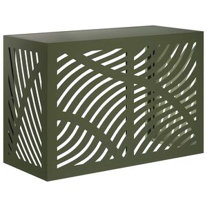 vidaXL Capa de Ar Condicionado Verde-Azeitona 90 x 40 x 60 cm A&ccedil;o