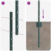 vidaXL Poste de Cerca 5 pcs Verde 150 cm A&ccedil;o