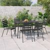 vidaXL 7 pcs conjunto de jantar para jardim a&ccedil;o antracite