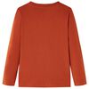 T-shirt de manga comprida para crian&ccedil;a ferrugem-claro 140