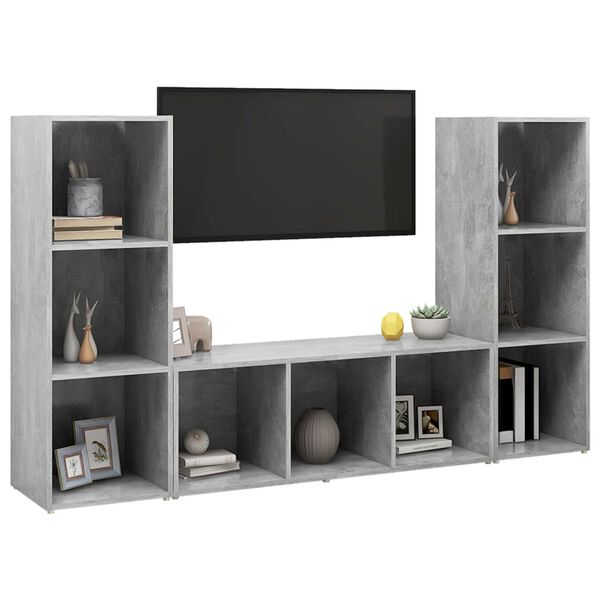 vidaXL | Gabinete para TV | 3 pcs 37 x 35 x 107.5 cm