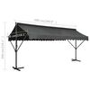vidaXL Toldo de p&eacute; 500x300 cm antracite