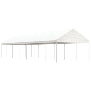 vidaXL Gazebo com telhado 15,61x4,08x3,22 m polietileno branco