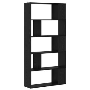 vidaXL Gabinete de Livros Carvalho Preto 80 x 24 x 159 cm