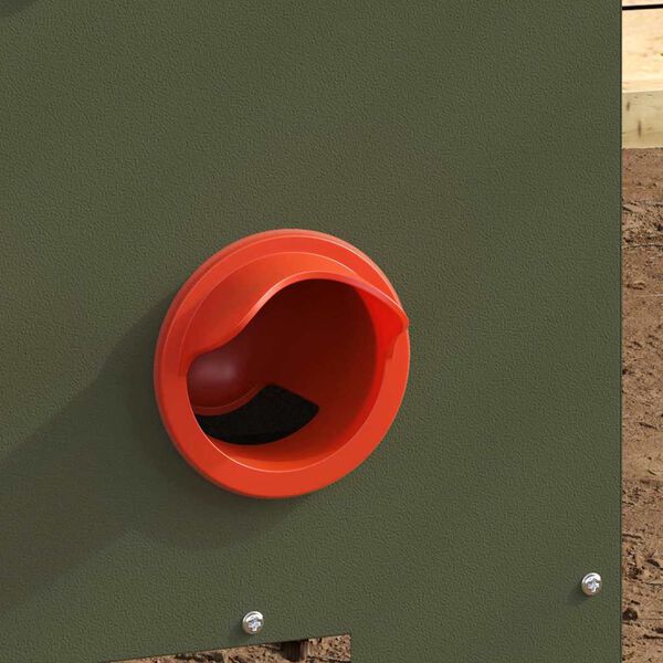 vidaXL Comedouro para galinha Verde Oliva 40,5 x 25 x 38 cm