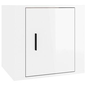 vidaXL Mesa de cabeceira 50x39x47 cm branco brilhante