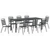 vidaXL Conjunto de Jantar para Jardim 9 unid. Antracite