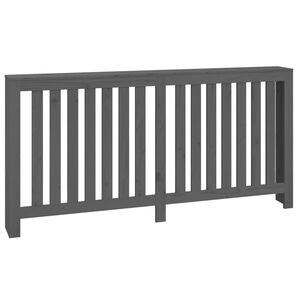 vidaXL Cobertura de radiador 169x19x84 cm pinho maci&ccedil;o cinza