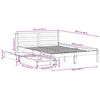 vidaXL Cama sem colch&atilde;o 150x200 cm madeira de pinho maci&ccedil;a branco