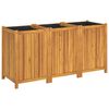 vidaXL Vaso/floreira de jardim com forro 150x50x75 cm ac&aacute;cia maci&ccedil;a