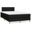 vidaXL Cama boxspring com colch&atilde;o 120x190 cm tecido preto