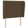 vidaXL Cabeceira cama c/ abas tecido 103x23x118/128 cm castanho-escuro
